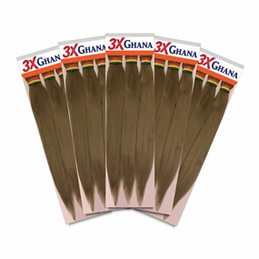 REALISTIC - Multi Pack Deals! Pre-stretched X-Pression 3X Ghana Braids unfolded 50" 100% Kanekalon Easy to Braid Itch Free (5-PACK, 27)