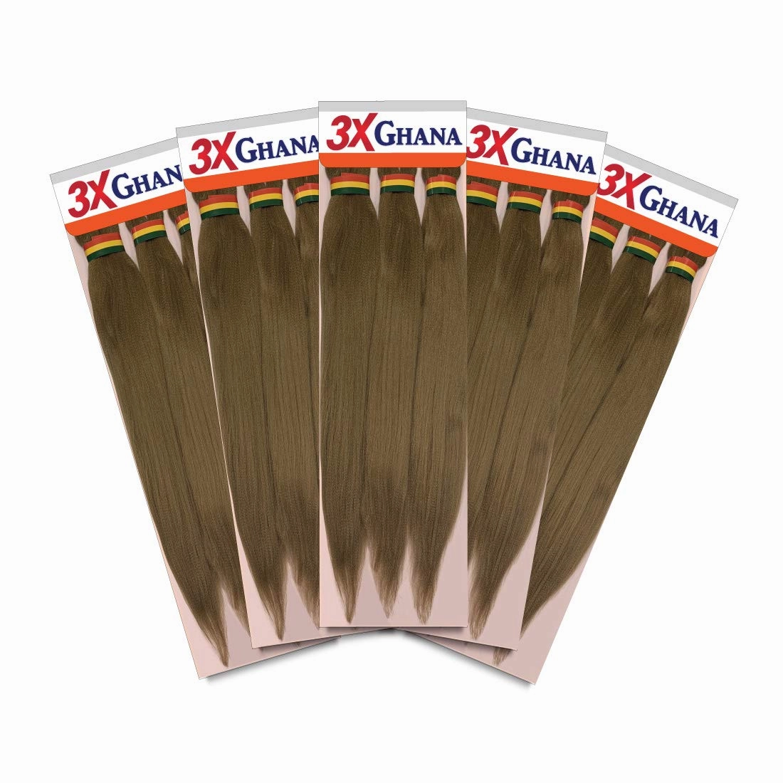 REALISTIC - Multi Pack Deals! Pre-stretched X-Pression 3X Ghana Braids unfolded 50" 100% Kanekalon Easy to Braid Itch Free (5-PACK, 27)