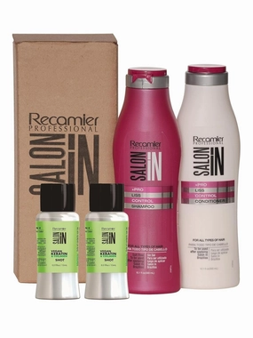 RECAMIER Anti Frizz Shampoo Conditioner Set Hair 10.1 OZ   2 Nano keratin Shots