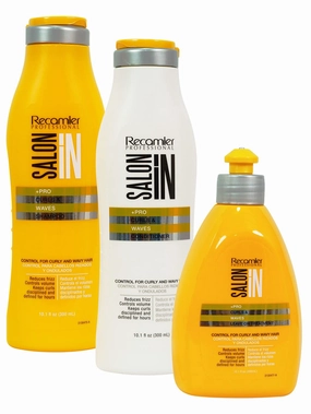 RECAMIER Professional Salon In Hair Care Treatment Set for Curls Shampoo Hydratating Conditioner Leave In Acondicionador sin enjuague para Cabello Rizado