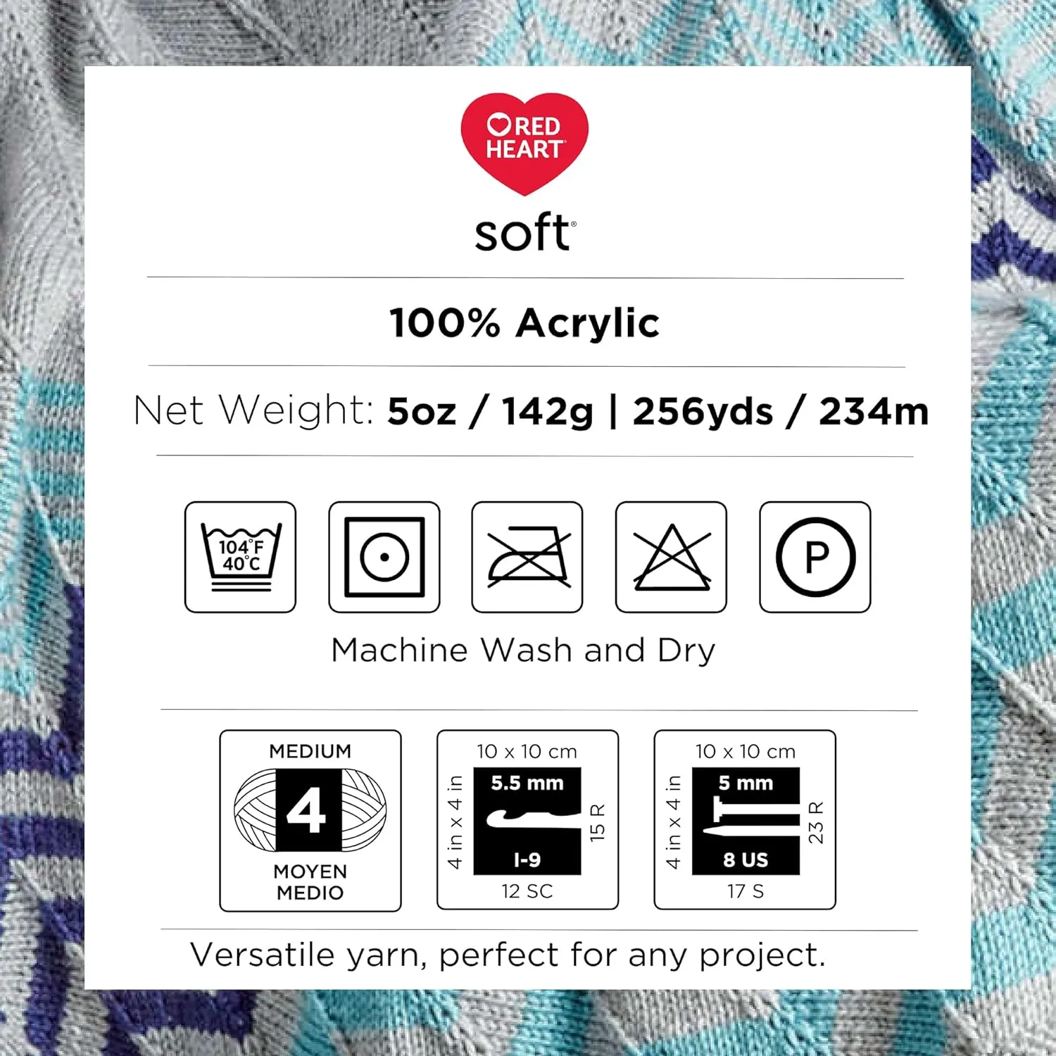 Red Heart Soft Rose Blush Yarn - 3 Pack of 141g/5oz - Acrylic - 4 Medium (Worsted) - 256 Yards - Knitting/Crochet