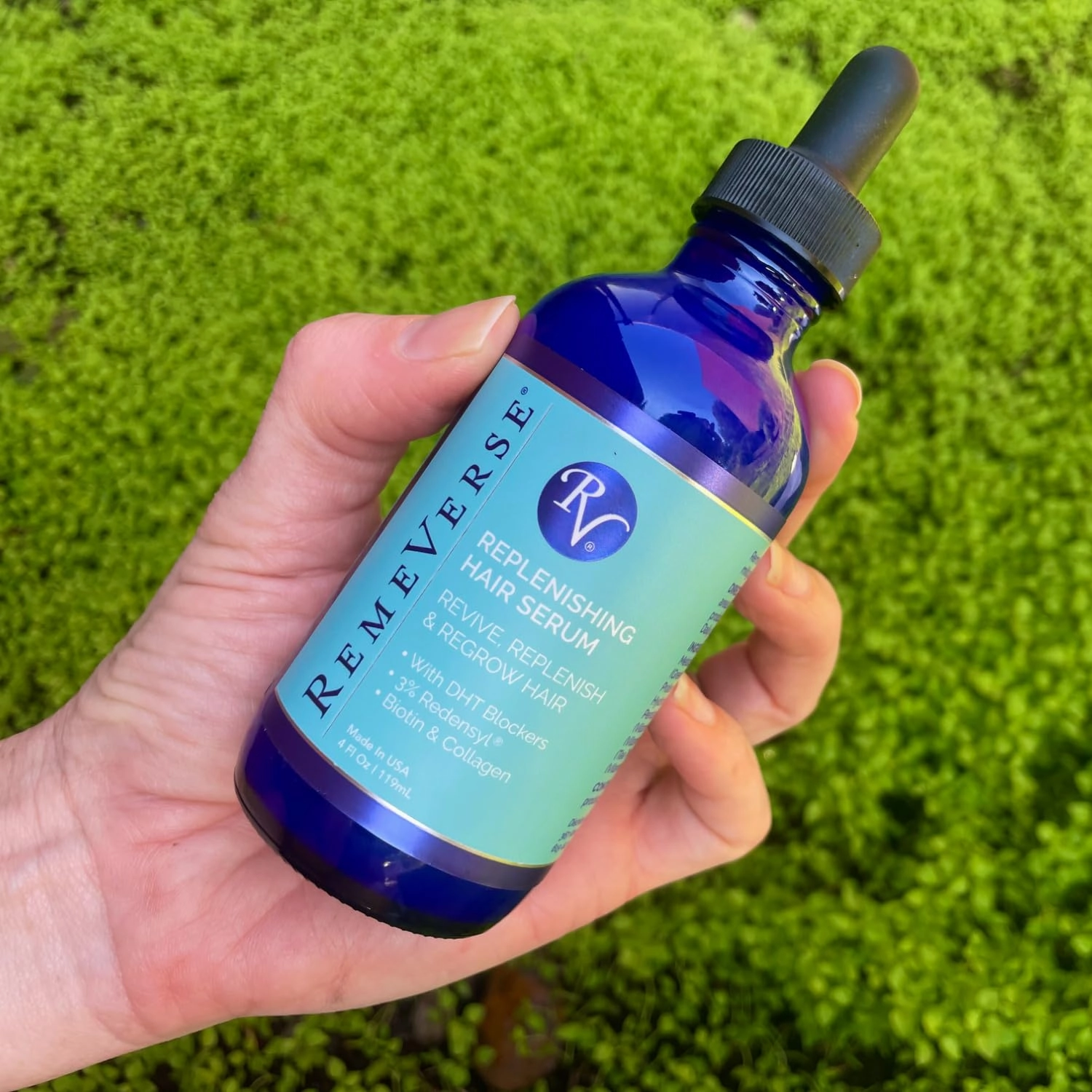 RemeVerse Replenishing Hair Serum - Nourish Scalp & Fortifies Follicle Strand with Redensyl, Infused with Biotin for Thinning Hair and Collagen for Dry Scalp, Densifying Unscented Hair Serum 119 mL