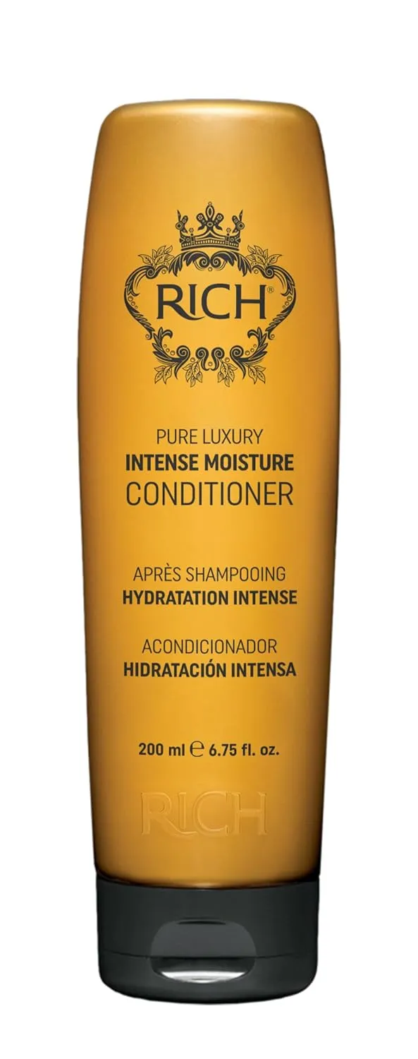 RICH Moisture Conditioner for Damaged & Dry Hair - Moisturizing & Smoothing, Anti-frizz, Prevents Split Ends - Marula Oil & Cherry Blossom Extract - 6.75 oz