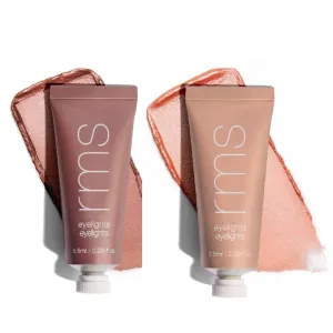 RMS Beauty Eyelights Cream Eyeshadow in Sunbeam & Halo - Metallic Eyeshadow Eyelid Color, Shimmer Eyeshadow, Glitter Cream Liquid Eyeshadow