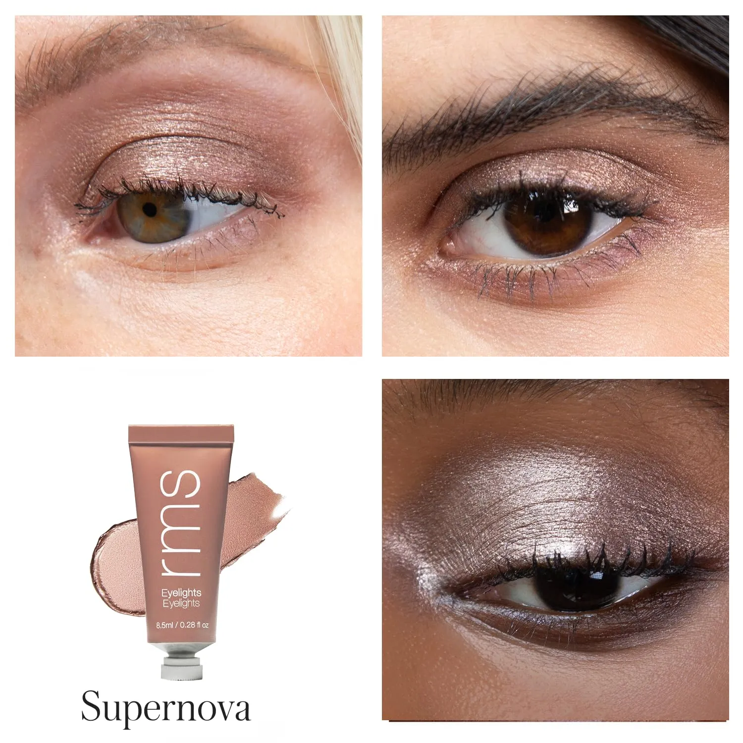 RMS Beauty Eyelights Cream Eyeshadow - Metallic Eyeshadow, Clean Eyeshadow Makeup, GMP Certified Cruelty Free Makeup, Clean Beauty Eye Shadow