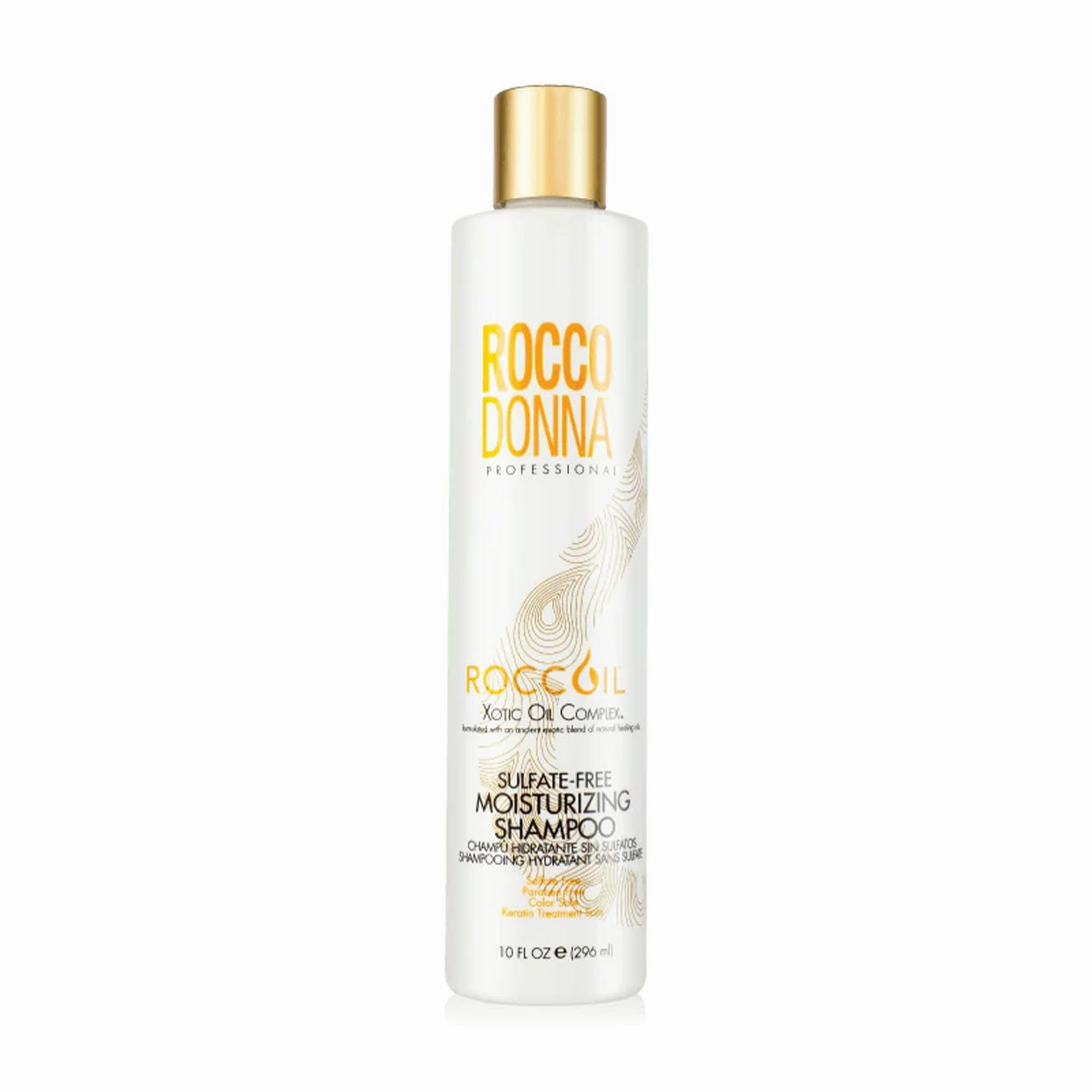 Rocco Donna Sulfate Free Moisturizing Shampoo for Damaged hair | Enhance Smoothing and Shine | Safe for Color treated Hair | 10 oz