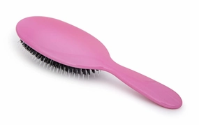 Rock & Ruddle Natural Mixed Bristle Hair Brush for Women and Kids (Luxury, 23.5 cm) - Perfect for Wet or Dry Hair, Detangling Smoothing Blowdrying - Designed & Made in UK (Tickled Pink)