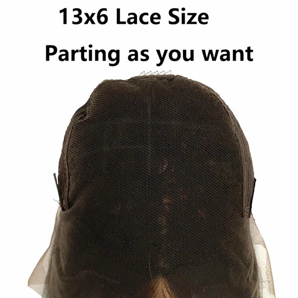 RONGDUOYI 13X6 Lace Front Wigs for Women Black Long Silky Straight Synthetic Hair Glueless Natural Hairline Daily Use Cosplay Wig