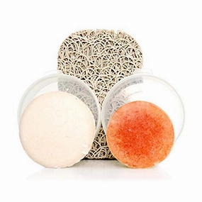 Rose   Beet Hair Care Set | Hair Care Set includes Shampoo Bar, Conditioner Bar, Soap Lift, Travel Shampoo Container, Travel Conditioner Container.