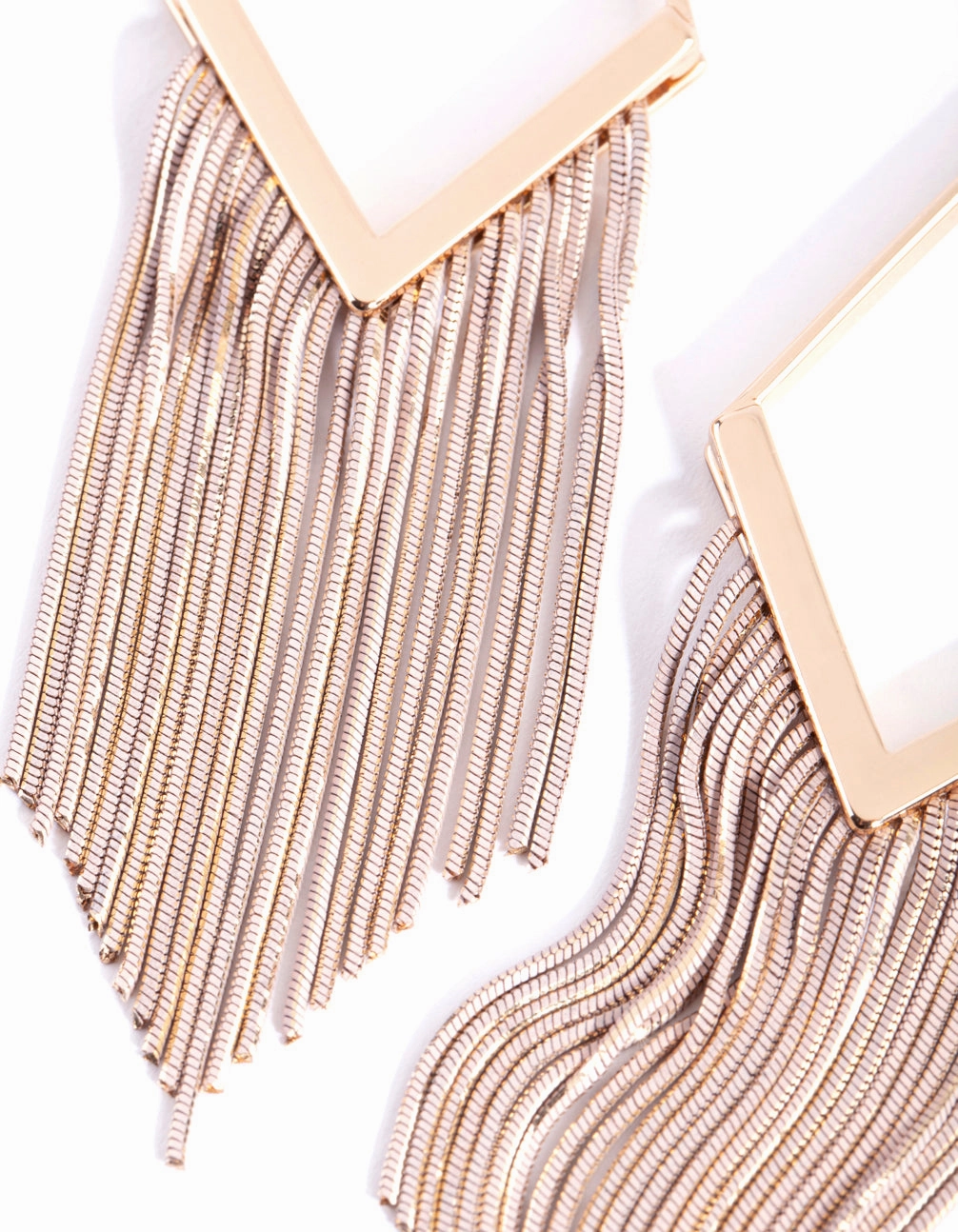 Rose Gold Diamond Snakechain Earrings