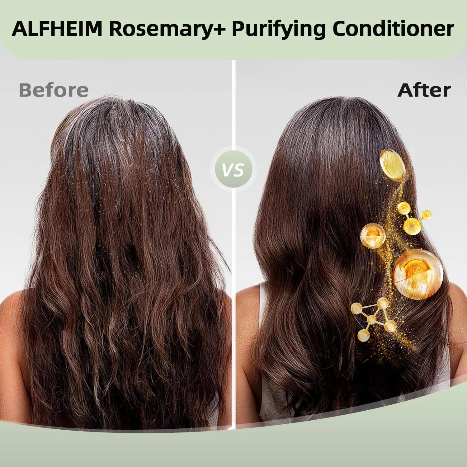 Rosemary  Conditioner | Sulfate-Free Lightweight Hydrating Conditioner for Oily Hair & Scalp | Infused with Rosemary & Peppermint Oil for Scalp Refresh & Hair Softness | 18 fl oz