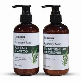 Rosemary Mint Strengthening Shampoo and Conditioner Set, Hair Regrowth, Hydrating, Frizz Control, Detoxifying, Volumizing Shampoo- All Hair Types 16.9 fl.oz ×2