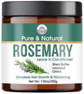 Rosemary oil hair Growth Leave in Conditioner - 7.83 floz/222g- Strengthen Grow, Thickening & Restore hair I Onion Oil, Coconut Oil, Shea Butter, Vitamin E