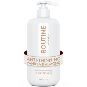 Routine Wellness Anti-Thinning Deep Conditioner for Thinning Hair - DHT Blocker for Hair Loss in Men & Women - Promotes Healthy Hair - Vanilla & Almond 14oz