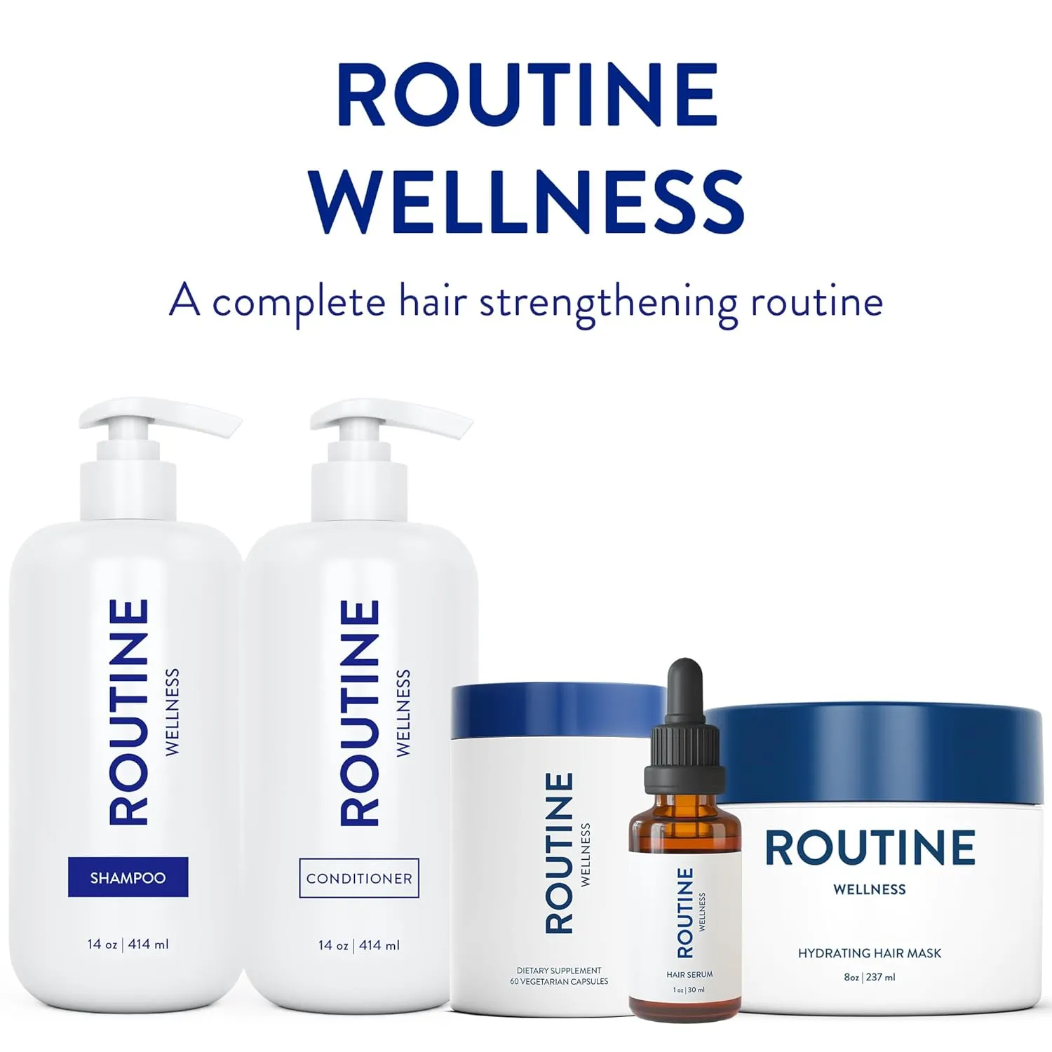 Routine Wellness Anti-Thinning Deep Conditioner for Thinning Hair - DHT Blocker for Hair Loss in Men & Women - Promotes Healthy Hair - Vanilla & Almond 14oz
