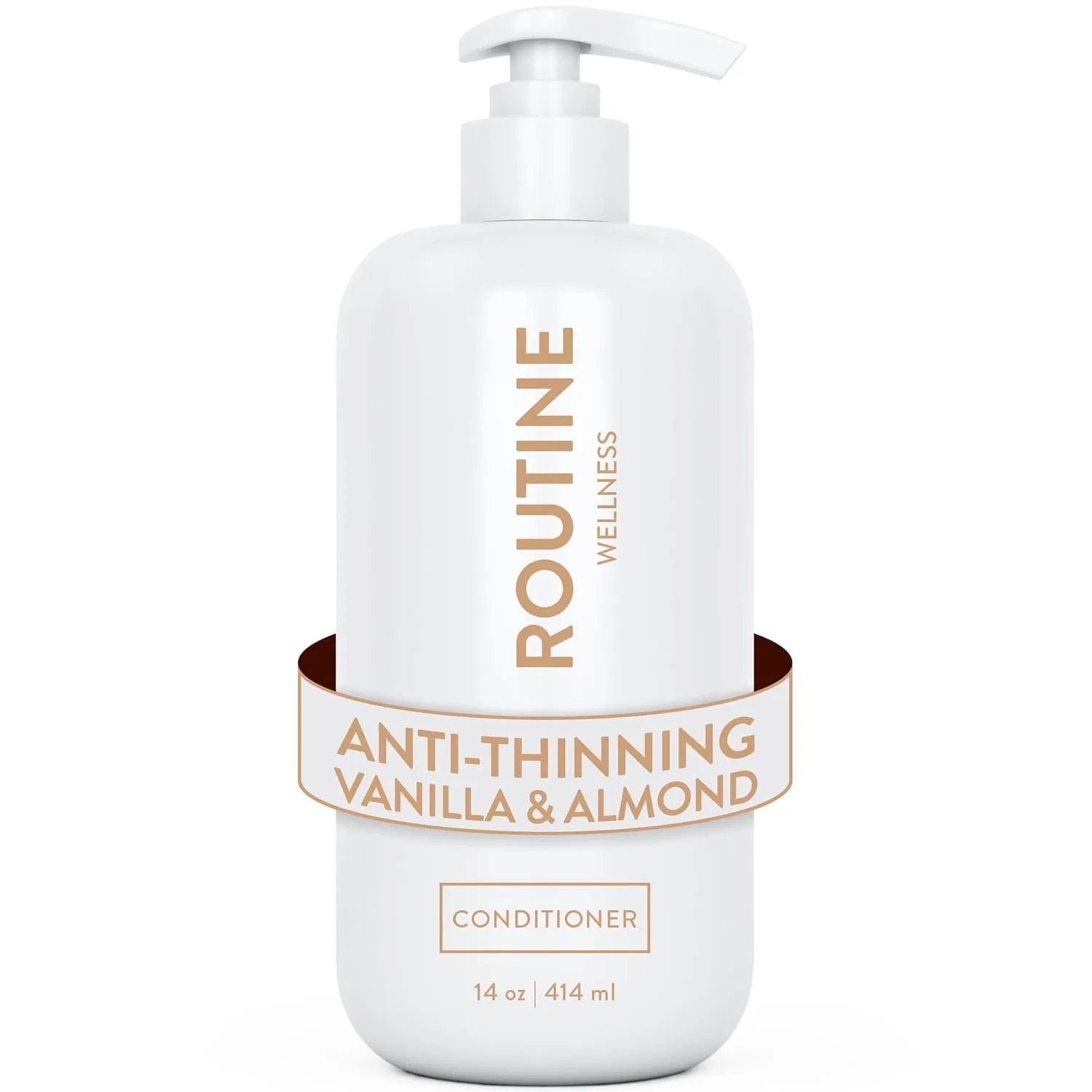 Routine Wellness Anti-Thinning Deep Conditioner for Thinning Hair - DHT Blocker for Hair Loss in Men & Women - Promotes Healthy Hair - Vanilla & Almond 14oz