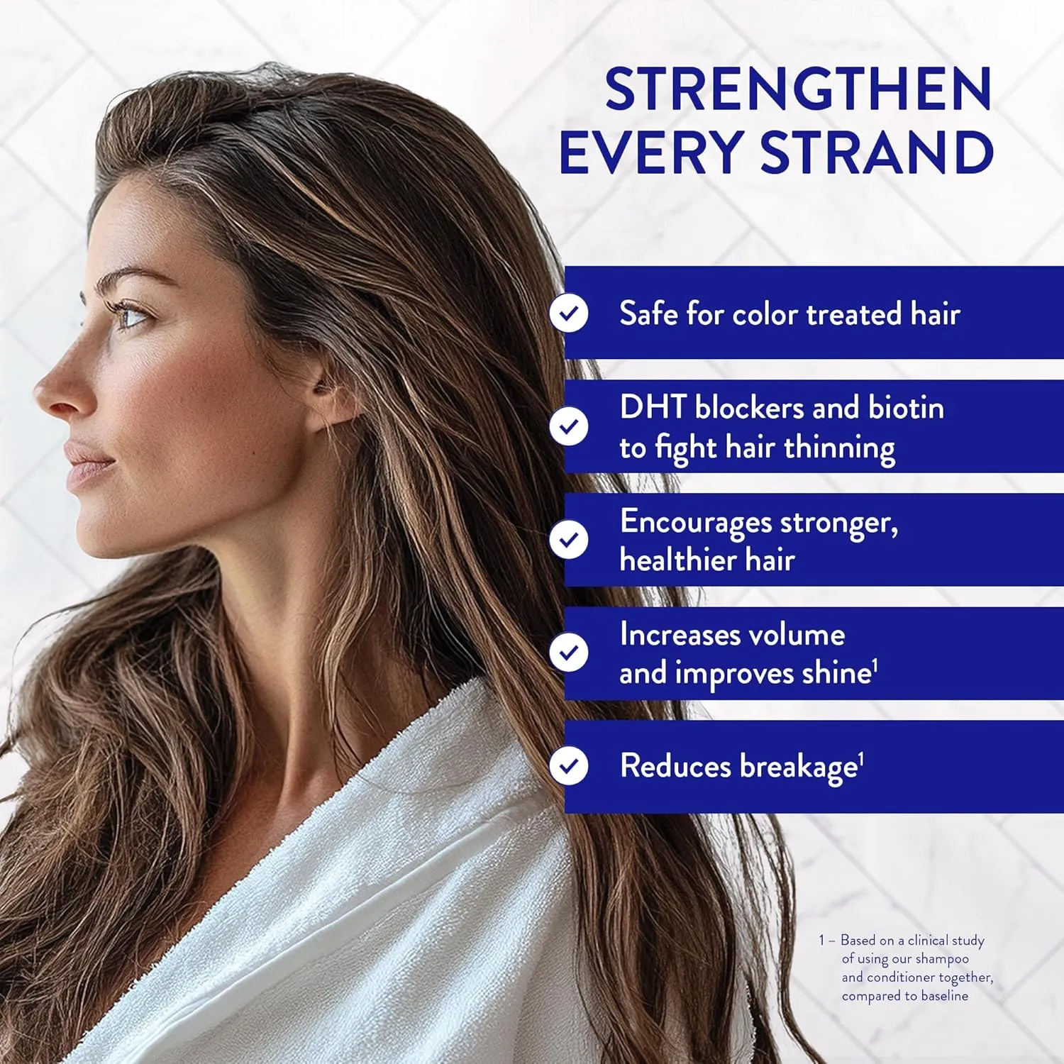 Routine Wellness Anti-Thinning Shampoo and Conditioner Set for Thinning Hair - Biotin DHT Blocker Women & Men - Color Safe Shampoo for Hair Loss & Healthier Hair - Lavender & Lily (Pack of 2)