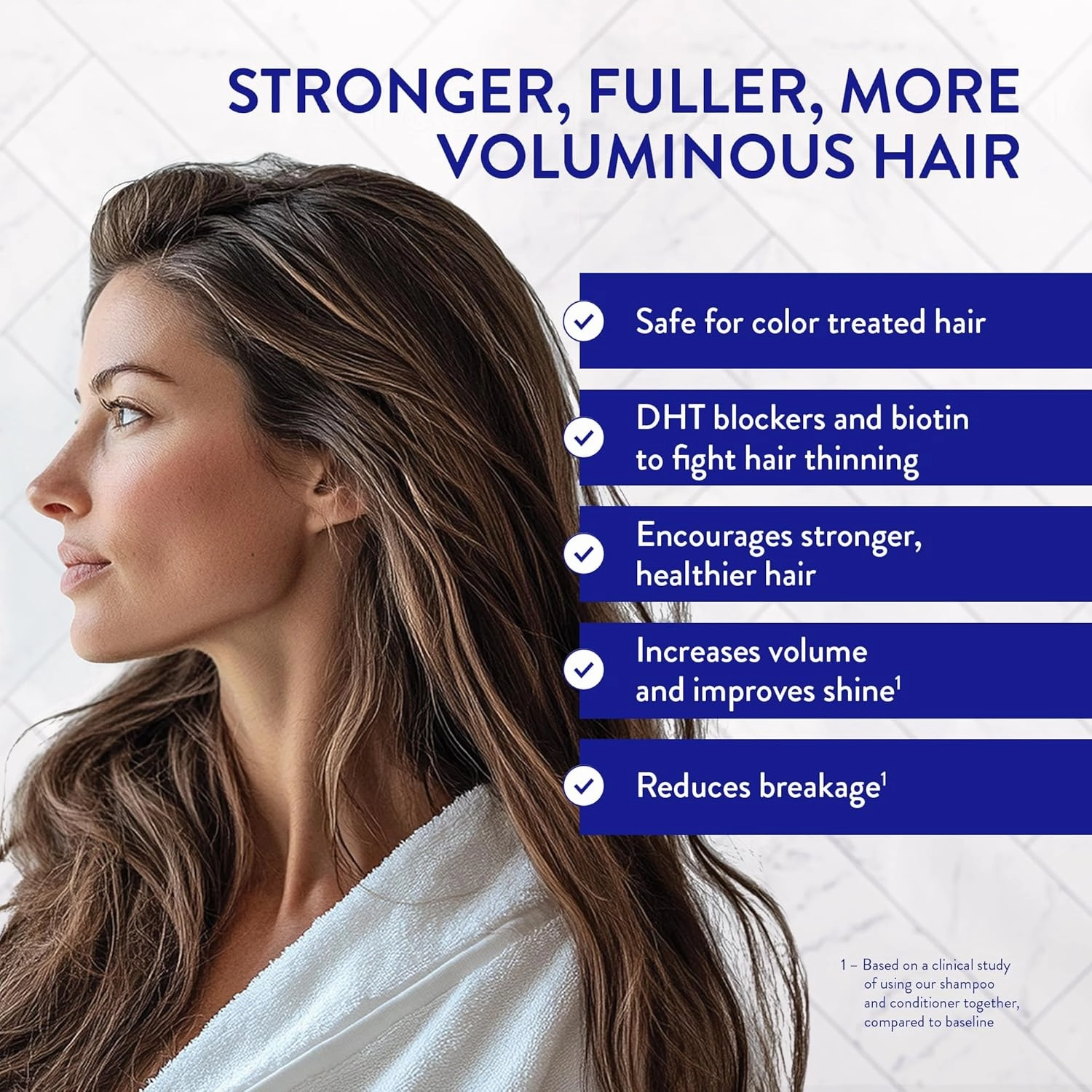 Routine Wellness Shampoo and Conditioner Set and Hair Serum for Thinning Hair - DHT Blocker Women & Men - Color Safe Shampoo for Hair Loss & Healthier Hair - Unscented Set   Serum