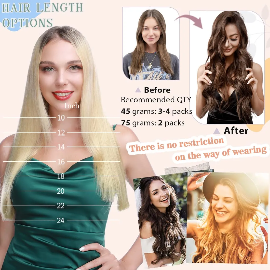 S-noilite Clip in Hair Extensions One Piece/5 Clips/3/4 Full Head Standard Weft Extensions 100% Remy Human Hair Straight 12 Inch/40g (#02 Dark Brown)