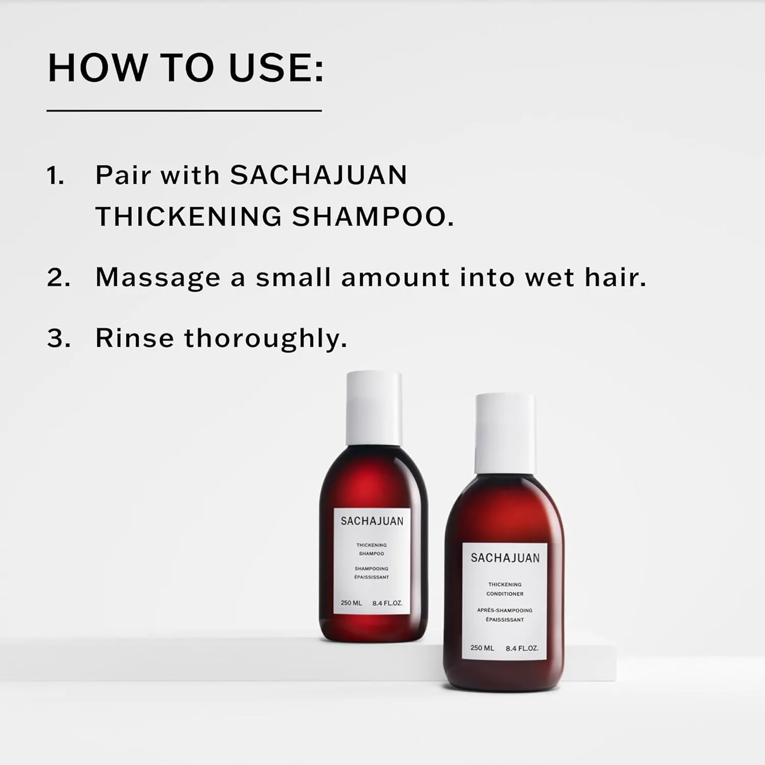 SACHAJUAN Thickening Hair Conditioner, Volumizing, Heat & UV Protectants, Shine & Smooth Volume, Paraben-Free