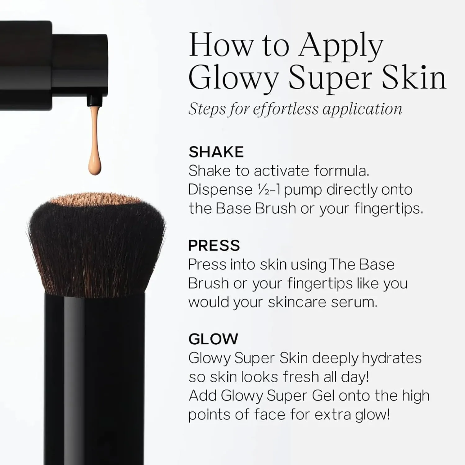 Saie Glowy Super Skin Tint Liquid Foundation - Hydrating Serum Foundation with Lightweight, Medium Coverage - Formulated with Hyaluronic Acid to Hydrate, Brighten and Plump - Shade 18 (1.01 oz)