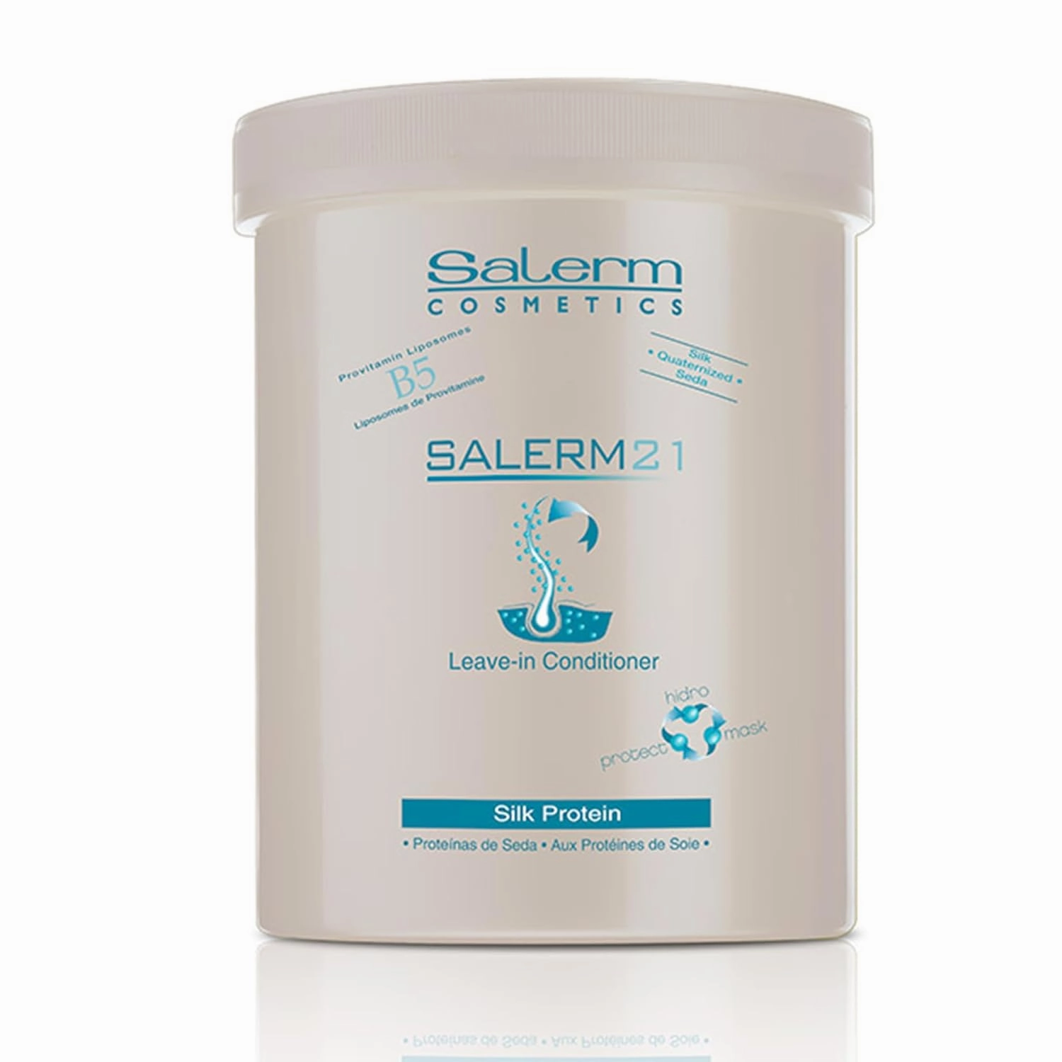 SALERM - Instant Hair Conditioner 21 Silk Protein - 1000 ml - Leave-In or Rinse-Out Conditioner - with Silk Proteins - Heat Protector and Hydrating