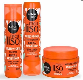 Salon Line My Smooth Too   Longer Vegan Biotin Creatine Castor Oil Kit 3 Prod.