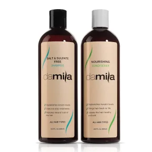 Salt & Sulfate Free Shampoo & Conditioner for Keratin and Color Treated Hair - Professional Keratin Value Pack for Damaged, Frizzy, Curly, Dry & Thin Hair - Shampoo Sin Sal - 16.9 Fl Oz