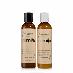 Salt & Sulfate Free Shampoo & Conditioner for Keratin and Color Treated Hair - Professional Keratin Value Pack for Damaged, Frizzy, Curly, Dry & Thin Hair - Shampoo Sin Sal (4.0 Fl Oz)
