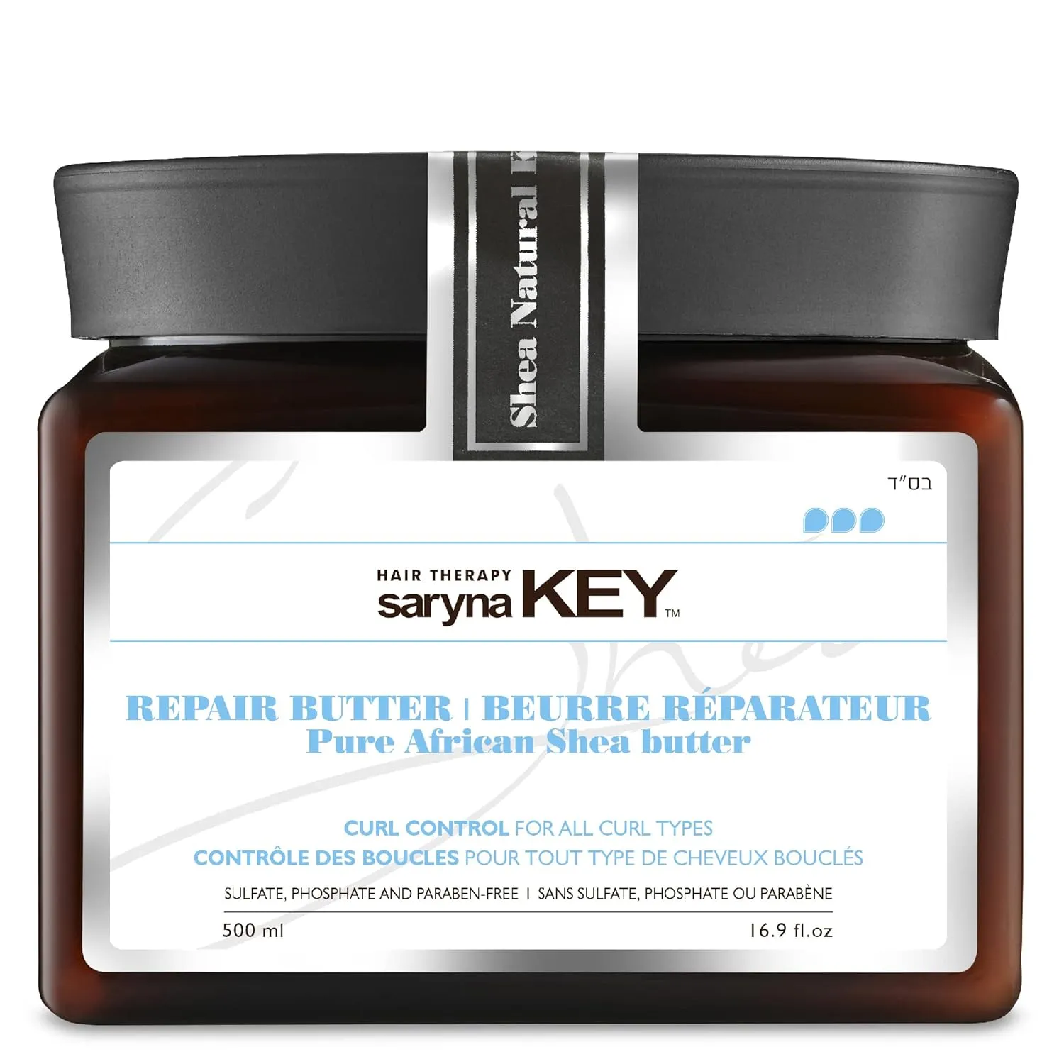 Saryna Key Curl Control Treatment Butter Mask - Shea Butter Hair Mask for Curly Hair - Natural Protein Treatment - Frizzy Hair Moisturizer - Deep Conditioner Mask for Coils and Curls (500ml/16.9oz)