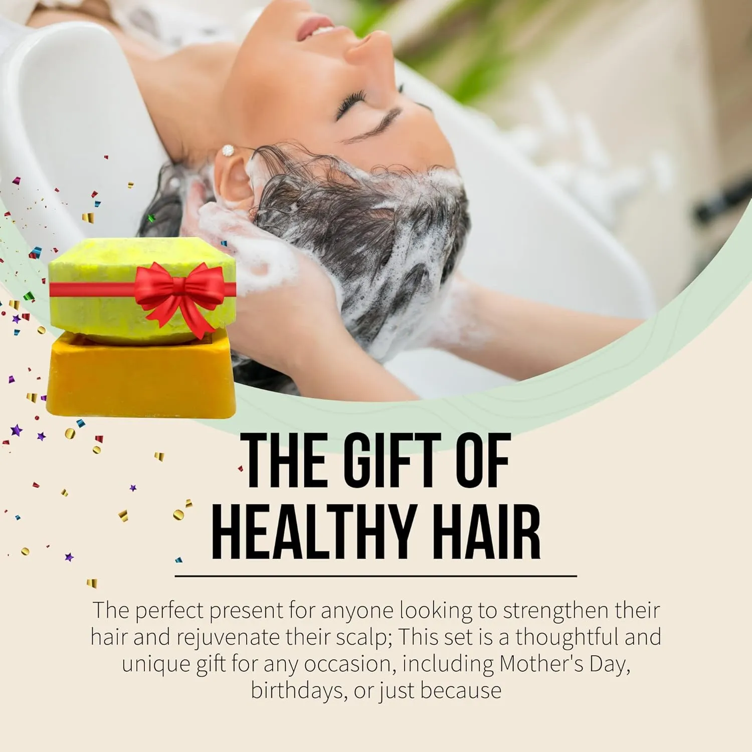 Scalp Detoxifying Shampoo & Conditioner Set, Oily Hair, For Dry & Itchy Scalp, Purifying, Shine, Handmade,Natural, Essential Oils, Shea Butter,Hair Gift Set, 2-Pack