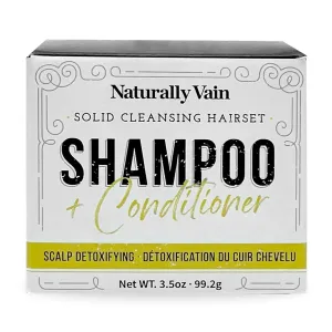 Scalp Detoxifying Shampoo & Conditioner Set, Oily Hair, For Dry & Itchy Scalp, Purifying, Shine, Handmade,Natural, Essential Oils, Shea Butter,Hair Gift Set, 2-Pack