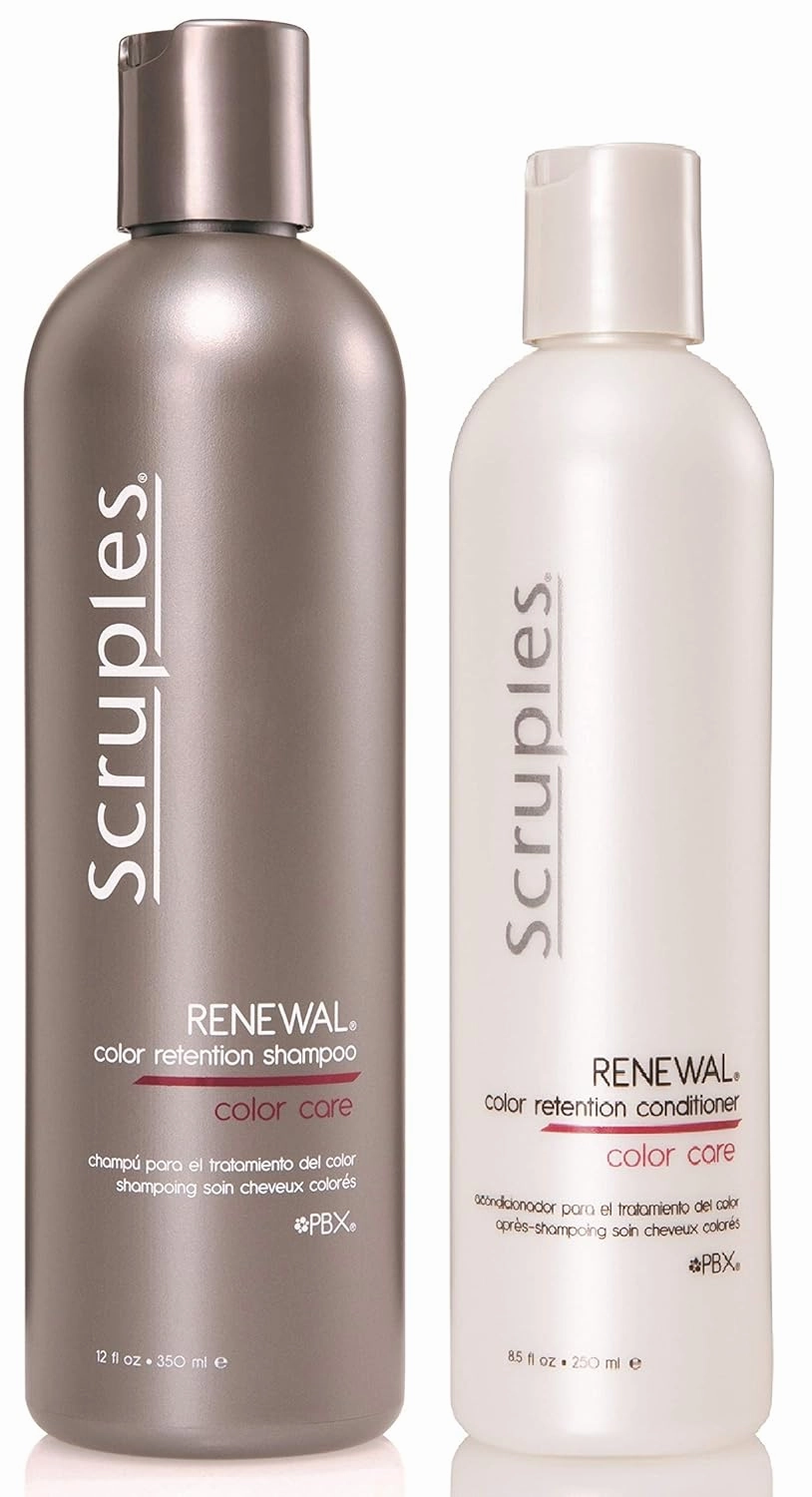 Scruples Color Renewal Duo - Gentle Shampoo (12 oz) & Conditioner (8.5 oz) for Color-Treated Hair – Maintain Vibrancy & Shine