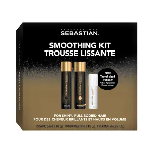 Sebastian Professional Dark Oil Lightweight Shampoo & Conditioner 8.4 fl oz, and Trial Size Potion 9 Leave-in Styling Treatment, 1.7 fl oz | Smoothing Trio Kit for Smooth, Shiny Hair