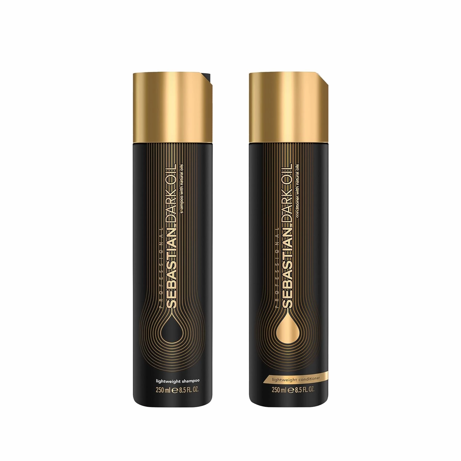 Sebastian Professional Dark Oil Lightweight Shampoo | Infused with Jojoba & Argan Oil for Silky, Smooth Hair