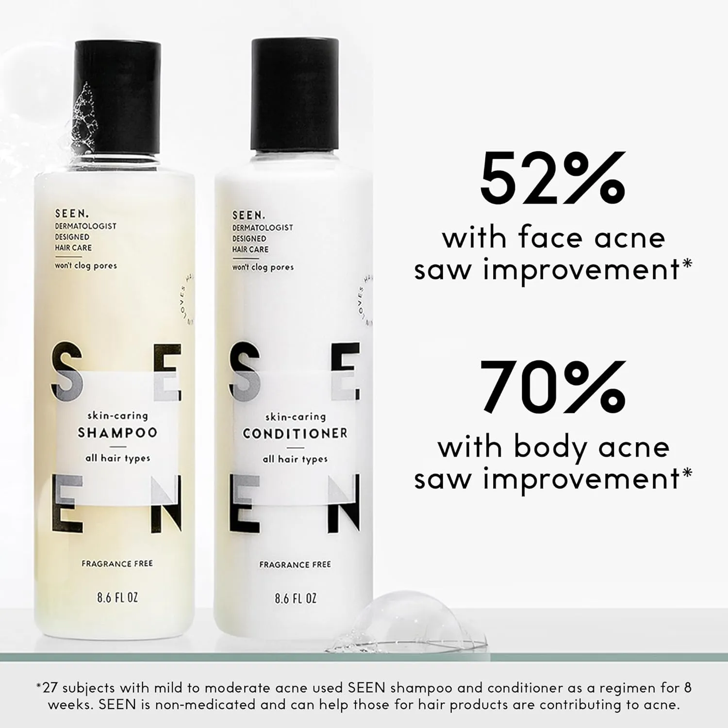 SEEN Discovery Kit - Scented- Non-Comedogenic & Sulfate-Free Hair Set- Dermatologist-Developed - Safe for Sensitive & Acne Prone Skin