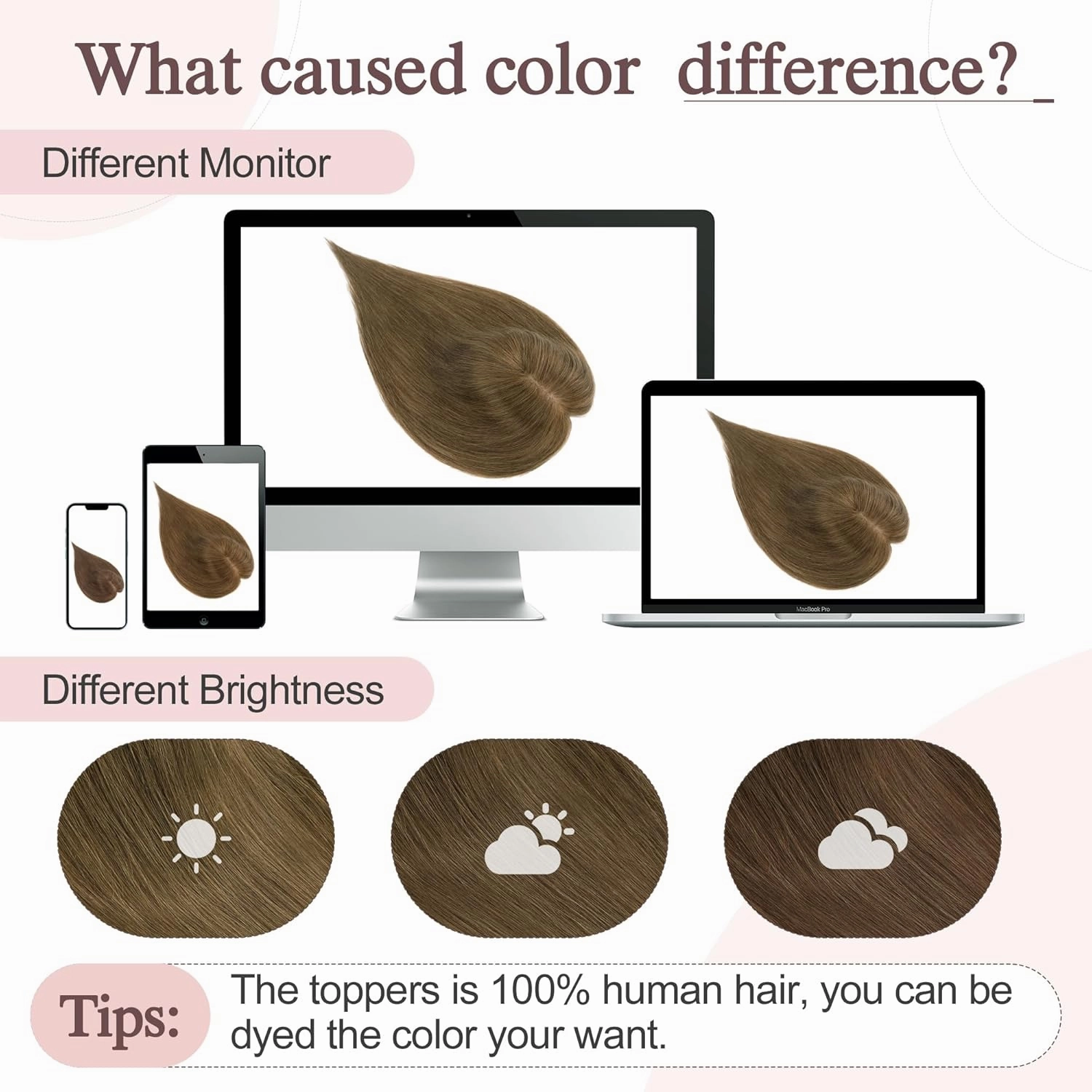 SEGO Hair Toppers for Women Real Human Hair Large Full Silk Base 9 * 14 cm Free Part No Bangs 150% Density Clip In Topper Hairpieces for Women with Thinning Hair -14 Inch #4Y Medium Neutral Brown