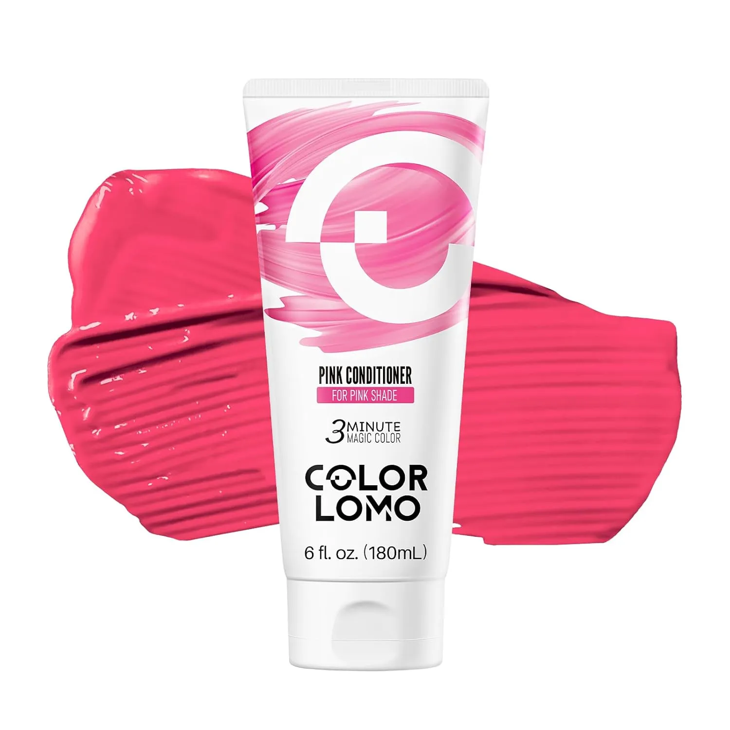 Semi Permanent Hair Color - 6 oz Color Depositing Conditioner with Shea Butter & Almond Oil - Color Conditioner Depositing Hair Mask - Vegan, Paraben, Ammonia & Sulfate Free - Pink