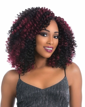 Sensationnel X-Pression Pre-Looped Synthetic Crochet Braid - 3X BOUNCE TWIST 8" (1 Jet Black)