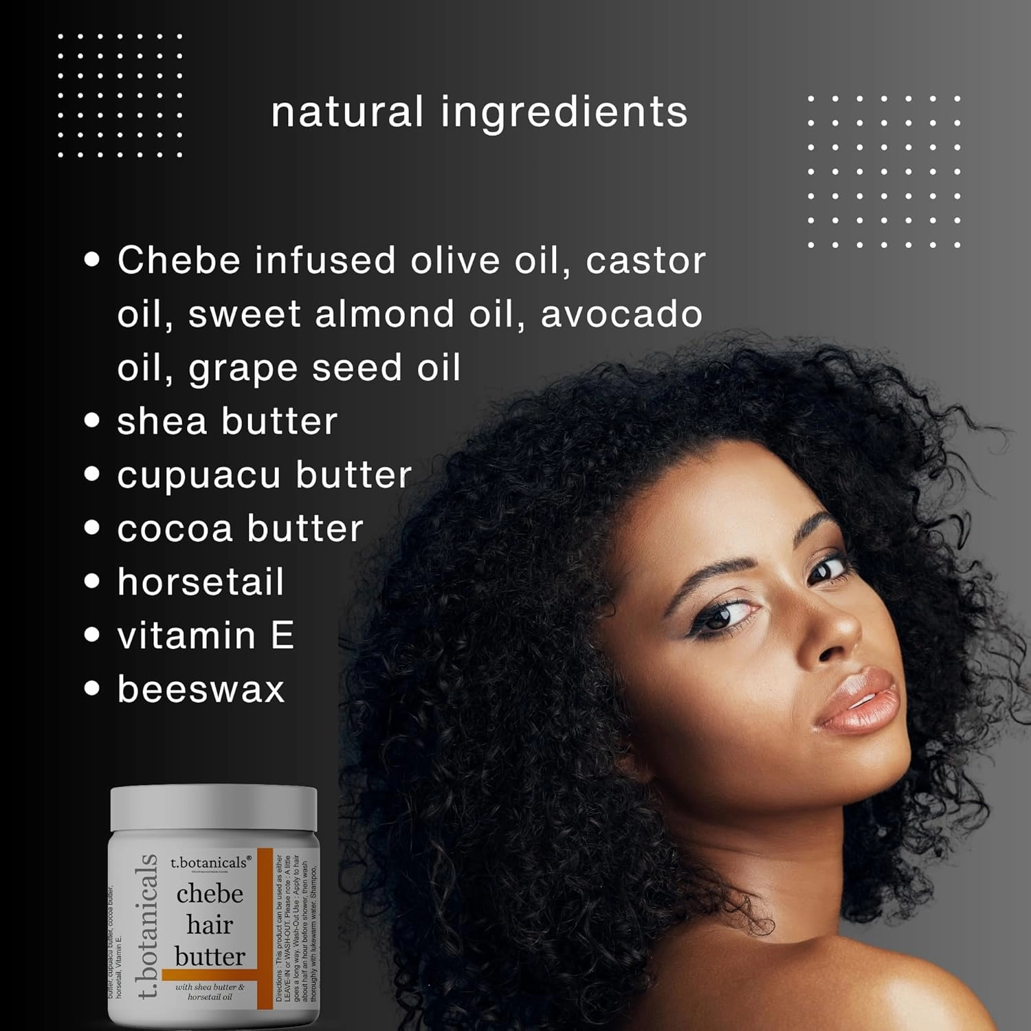 Set of Chebe Butter and Chebe Leave In Conditioner Lustrous Locks Promote Longer Stronger Hair Growth Thickening Eliminate Hair Breakage Infused with Chebe Powder made in USA (Unscented, 4 oz each)
