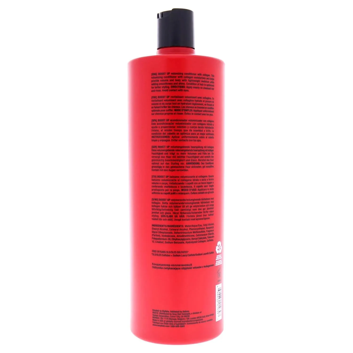 SexyHair Big Boost Up Volumizing Shampoo/Conditioner with Collagen | 20% More Volume | SLS and SLES Sulfate Free | All Hair Types