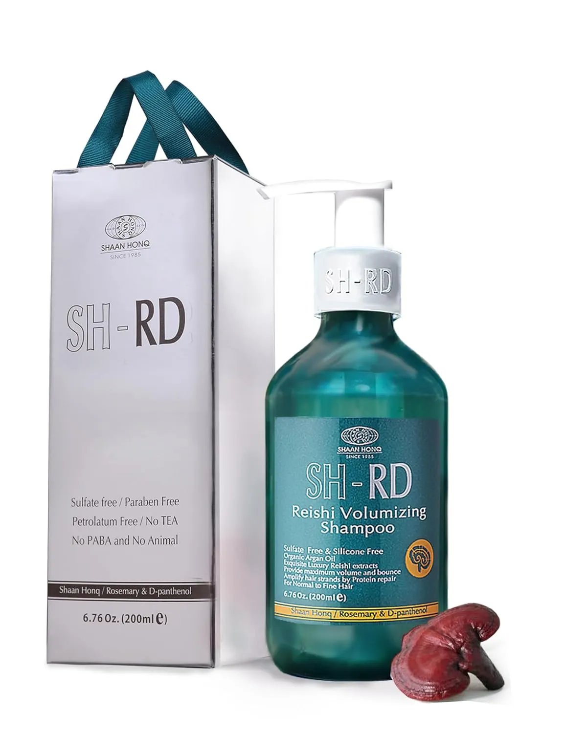 SH-RD Reishi Volumizing Shampoo for Fine Thinning Hair | Thickening Shampoo with Reishi Extract, Rosemary, Argan Oil | Volume Boost Hair Care Products | Paraben-Free - 6.76oz/200ml
