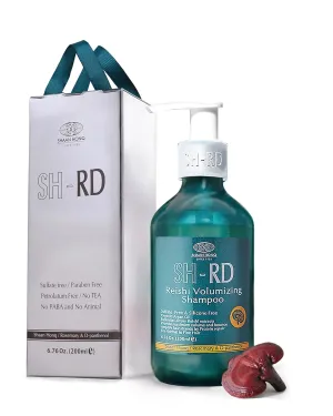 SH-RD Reishi Volumizing Shampoo for Fine Thinning Hair | Thickening Shampoo with Reishi Extract, Rosemary, Argan Oil | Volume Boost Hair Care Products | Paraben-Free - 6.76oz/200ml