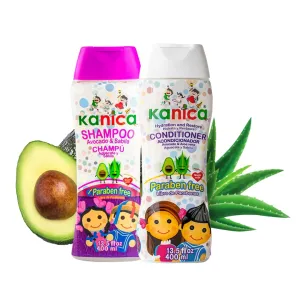 Shampoo and Conditioner set Hydrating Shampoo & Conditioner Kids Shampoo and Conditioner with Avocado and Aloe Vera - Paraben-Free, Kids Shampoo- Silky Hair Growth - 2 Packs of 13.5 fl oz Each