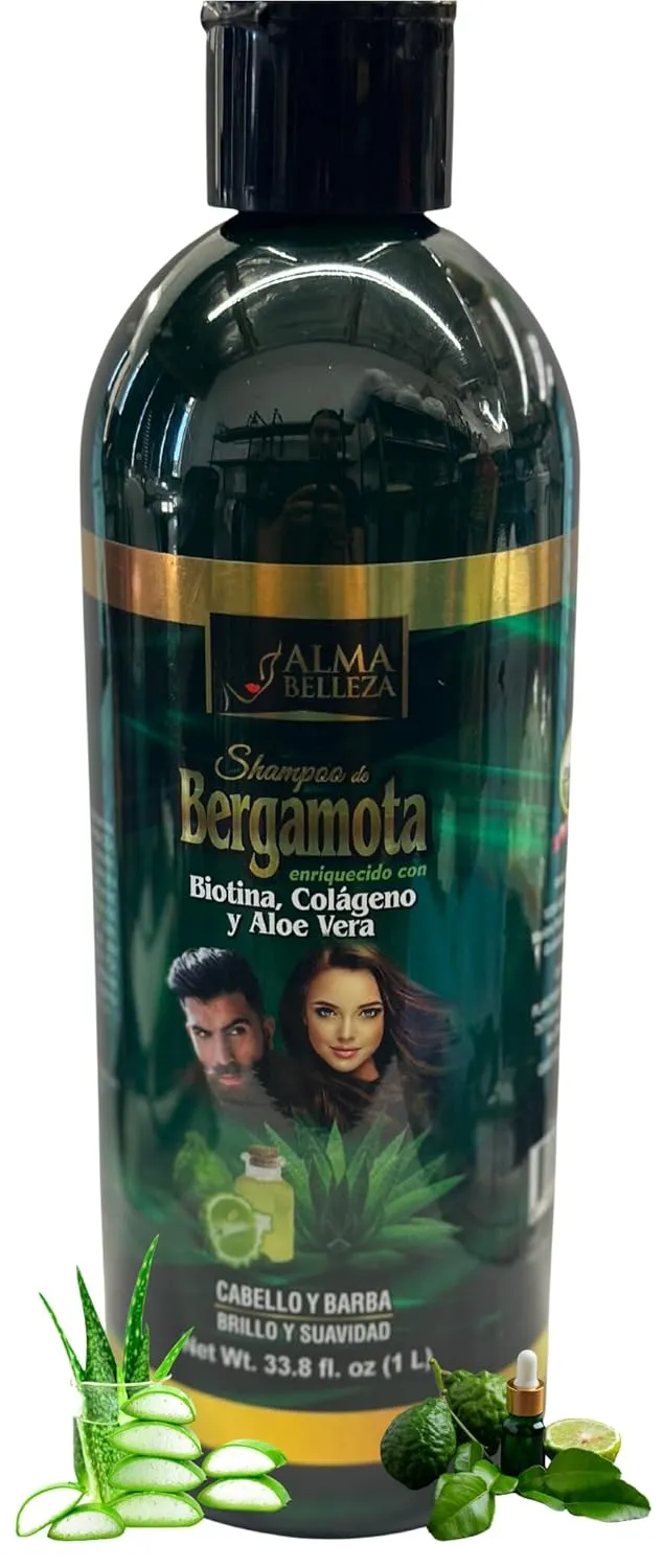 Shampoo de bergamota biotina, colageno & Aloe Vera Net Wt 33.8 fl. oz