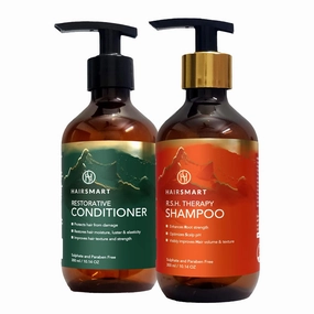 Shampoo Conditioner Set for Hair Loss, Paraben & Sulfate Free Shampoo and Conditioner with Ayurvedic Herbs, Hair Growth Shampoo & Conditioner for Dry and Damage Hair. 2 Bottles (10oz Each)