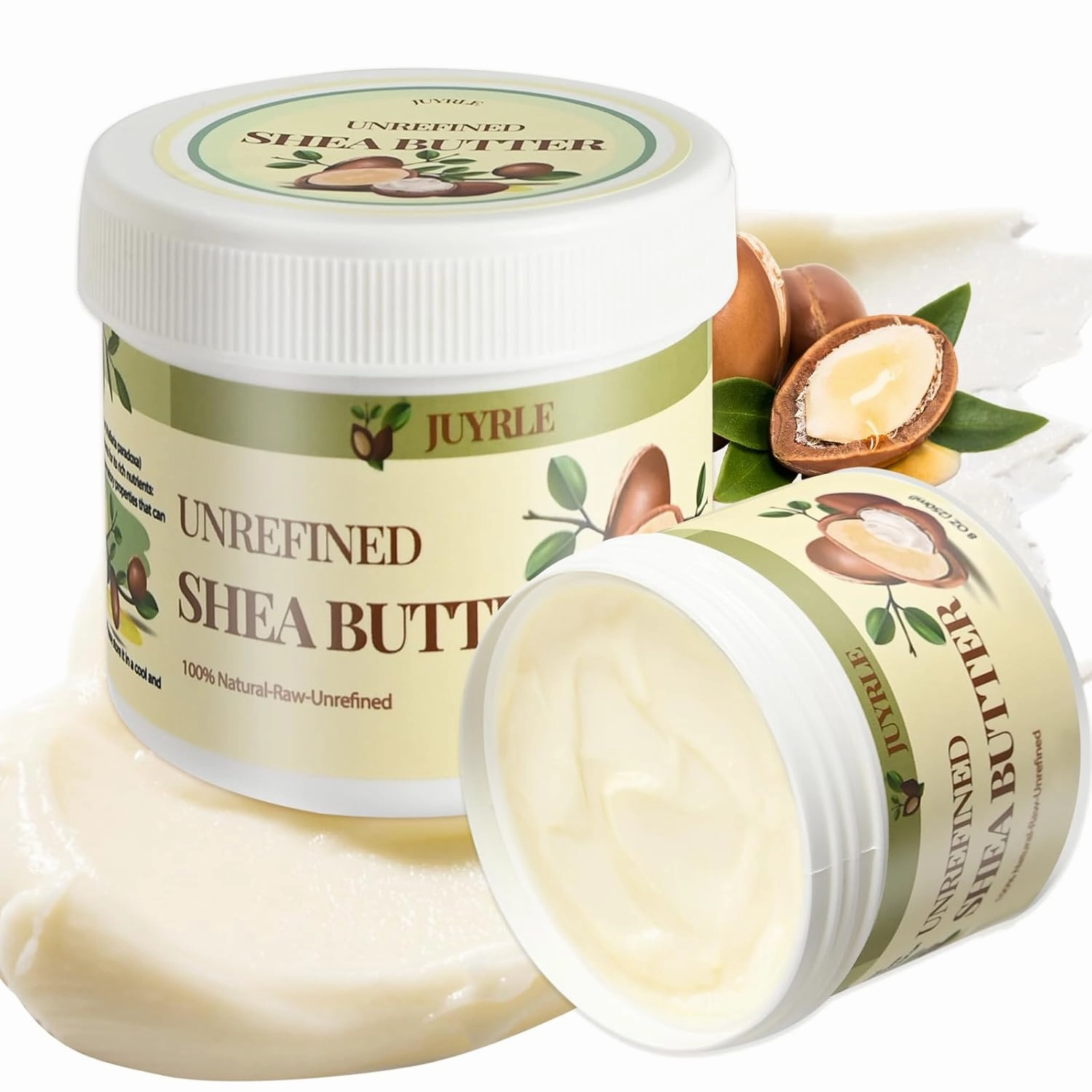 Shea Butter Raw Organic- Pure & Raw Virgin Unrefined, African Shea Butter for Hair, Extremely Dry Skin, DIY Whipped Moisturizing Body Lotion, Body Butter for Women and Men- 16oz