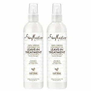 SheaMoisture Curly Hair Leave-in Conditioner Spray, with Virgin Coconut Oil, Shea Butter and Coconut Milk for Anti-Frizz Care (Pack of 2-8 Fl Oz Ea)