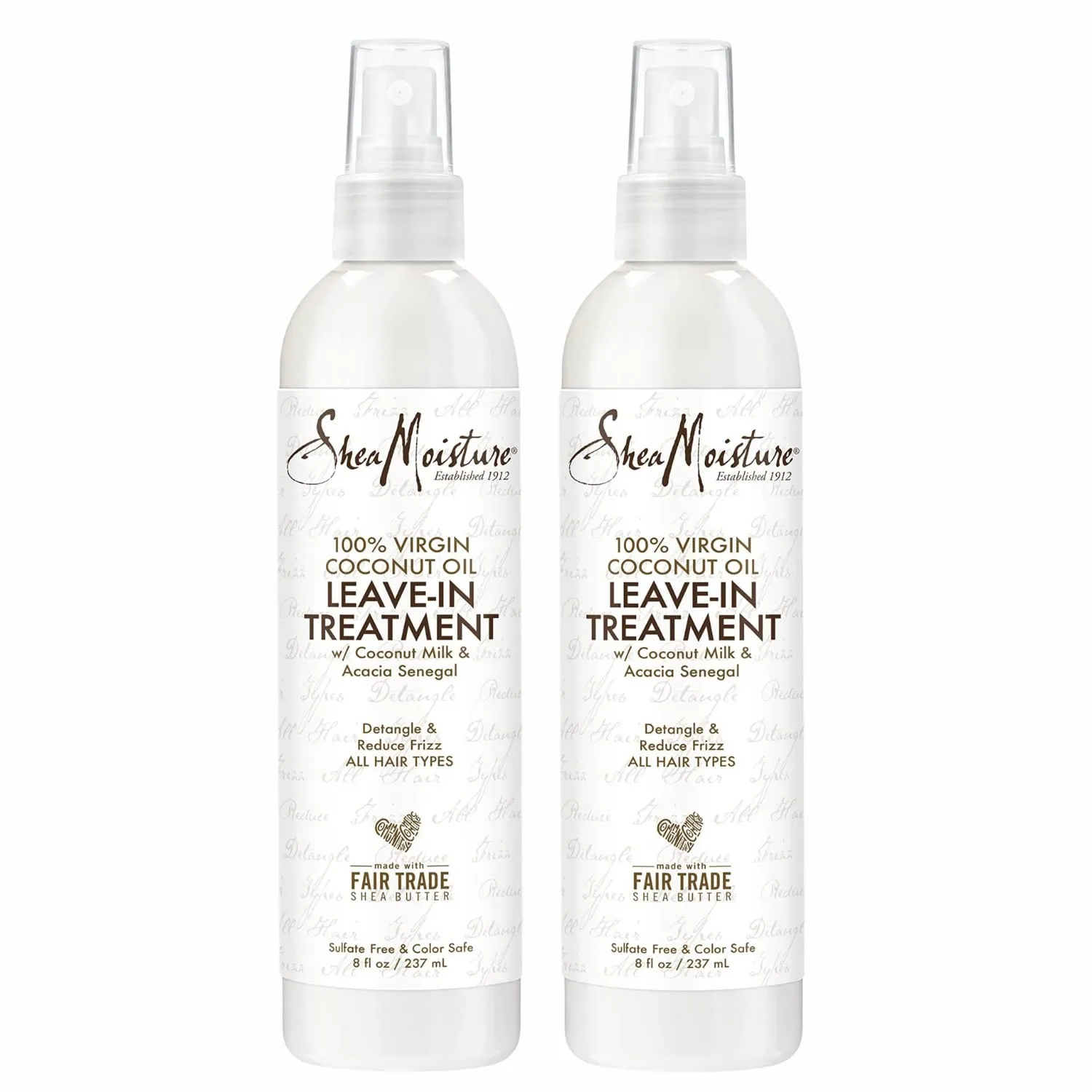 SheaMoisture Curly Hair Leave-in Conditioner Spray, with Virgin Coconut Oil, Shea Butter and Coconut Milk for Anti-Frizz Care (Pack of 2-8 Fl Oz Ea)