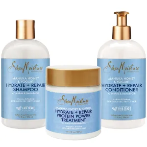 SheaMoisture Manuka Honey & Yogurt Hydrate Repair Shampoo - Sulfate, Paraben, Silicone Free, Moisturizing Shampoo for Damaged Hair, 1.329 kg